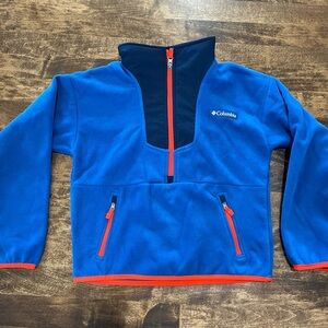 Columbia Blue Fleece with Red Trim